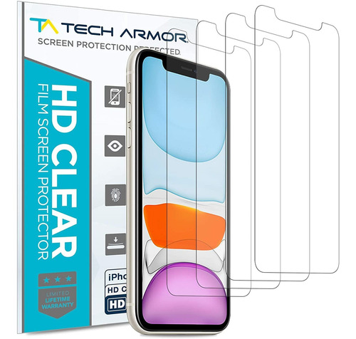 Tech Armor - Protector De Pantalla De Plástico Transparente