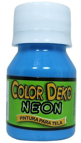 Pintura Para Tela Color Azul Neon -  X2 Unids