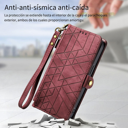 Funda Para Samsung Galaxy A05/a05s/a12 5g, Pulsera De Piel Con Cremallera, A Prueba De Golpes, Funda Protectora