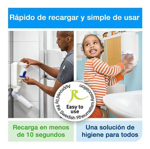 Imagen 6 de 7 de Dispensador Jabón Espuma Sensor Tork Intuiton + Carga Gratis