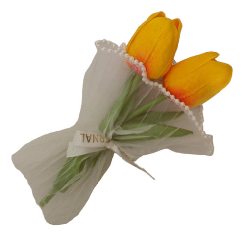 Mini Bouquet Flor Artificial Decoraciones De Flores Amarillo