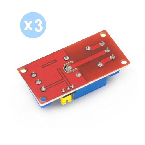 Pack 3 Modulo Relay 5v 1 Canal, Trigger Alto Y Bajo, Arduino