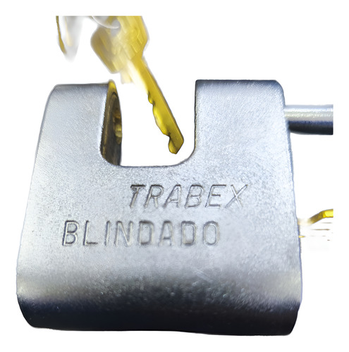 Candado Trabex Blindado 20mm (2 Unidades Misma Llave ) Gris
