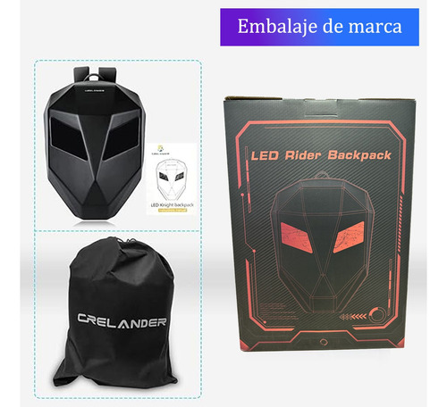 Mochilas Para Moto Ojos De Led,incluye Un Banco De Energía