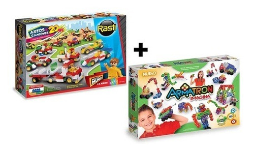 Imagen 5 de 12 de Rasti Set Armatron + Mix Auto Y Camión 350 Piezas
