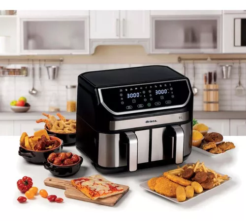 Dual Air Fryer 9L,2100W, Stainless Steel