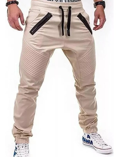 Pantalones Deportivos Informales Con Cordón Para Hombre