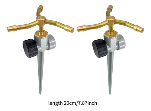 2 Aspersores Metálicos De 3 Brazos Con De Riego Automático