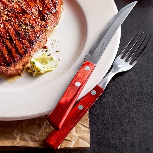 Cuchillo De Asado Mesa Polywood Tramontina X 3 Unidades