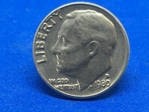 One Dime Roosevelt 1980 Ceca D  · Cuproníquel