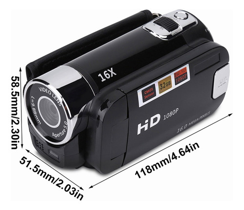 Imagen 8 de 8 de Cámara De Video Digital 16x Hd 100-240v