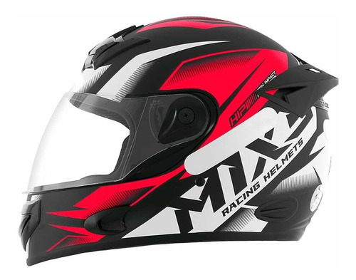 Capacete Moto Mixs Mx2 Storm Carbon Fosco Protork Cor Vermelho Tamanho do capacete 56