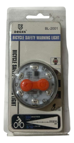 Kit De 3 Piezas De Luz Para Bicicleta Multicolor Blanco
