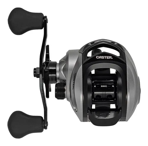 Reel rotativo Caster Defender 104 izquierdo color gris