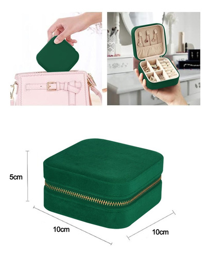 Banna Juego De 4 Mini Joyeros 4 Colores Joyeros Portátiles De Viaje De Terciopelo Con 4 Espacios De Almacenamiento Para Cosméticos Y Joyas Se Puede Utilizar Como Regalo Regalos Gr