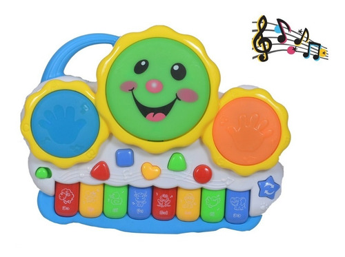 Teclado Piano Musical Bebê Brinquedo Infantil Divertido Drum