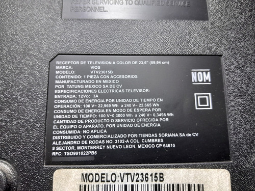 Display Para Pantalla Mover A México Vios Vtv23615b