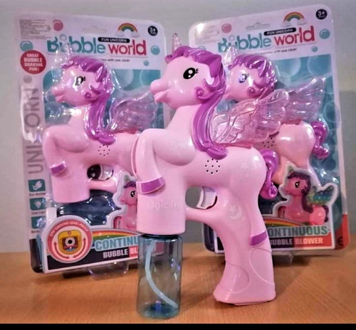 Juguete Para Hacer Burbujas Unicornio Luces Y Sonido