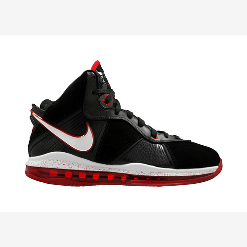 Zapatillas Nike Lebron 8 Black/white/red 417098-002   