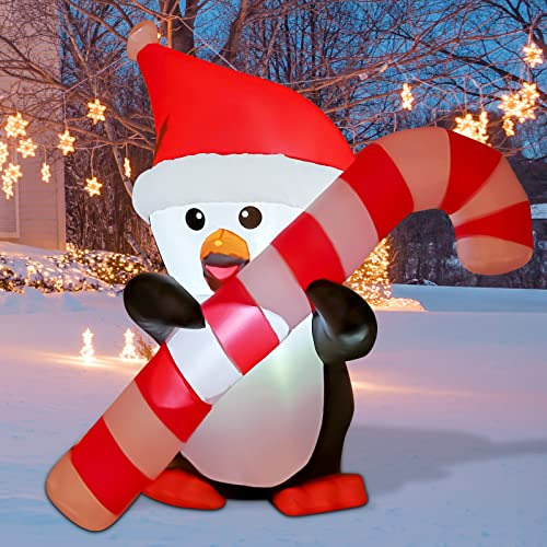 Pingüino De Navidad De 5 Pies De Altura Decoraciones D...