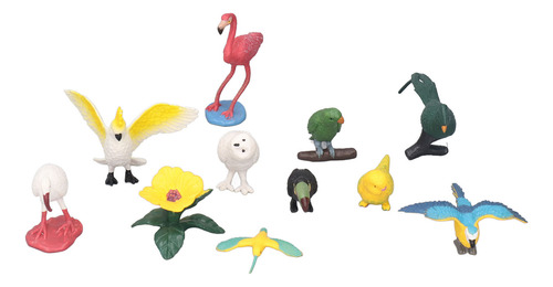 Figuras De Pájaros En Miniatura, 10 Unidades, Minifiguras De