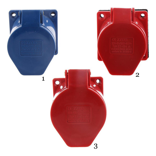 . Conector De Superficie En Ángulo De 3 Clavijas 220-250v 2p