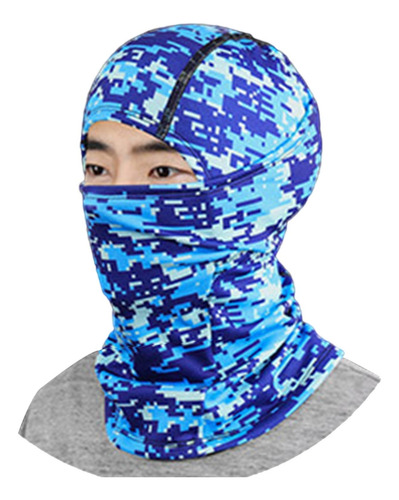 Máscara Facial Completa A Prueba De Viento Cuello Azul