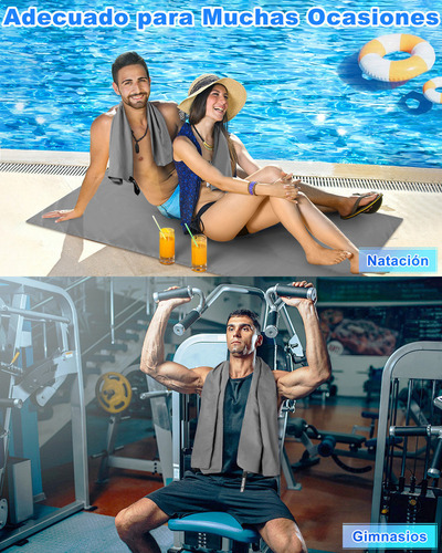 Y Toalla Microfibra Secado Rápido Baño Natación Gym Playa
