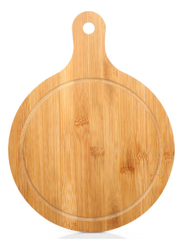 Tabla De Cortar Natural Para Pizza De Bambú Para Uso En La C