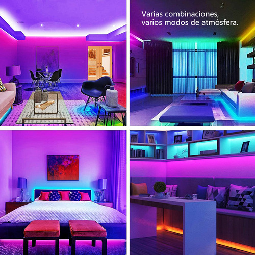 Tiras De Led 20m Rgb Bluetooth Inteligentes Para Cuarto Rgb
