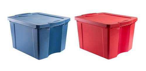 Caja Organizadora Plastico Rojo 75 Lts Wenco - Garageimpo