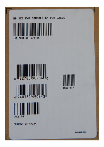 Hpe 1x4 Kvm Console 6ft Ps2 Cable New Af612a 438610-002 Cck