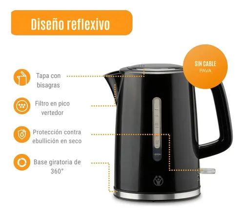 Jarra Eléctrica 1.7l Apagado Automático Sistema Strix Office Rojo