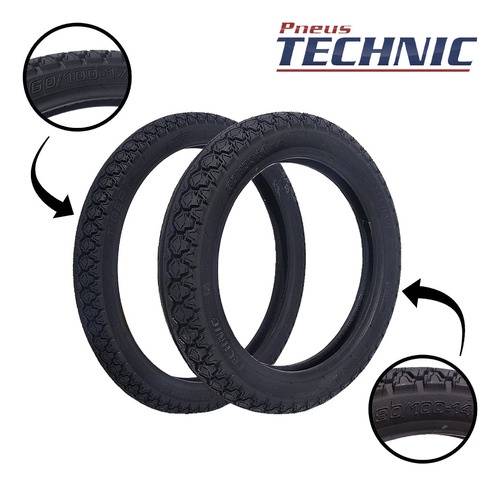 Par Pneu Tiger D 60/100-17 Tras 80/100-14 Mvk Fox 110