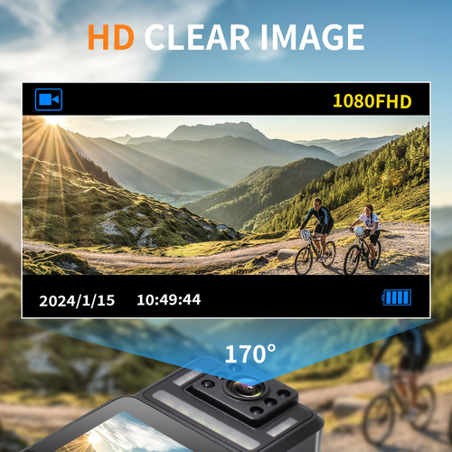 Cámara Corporal Portátil 1080p Wifi Visión Nocturna Ir 64gb Negro