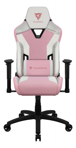 Cadeira de escritório ThunderX3 TC3 gamer ergonômica  sakura white com estofado de couro sintético