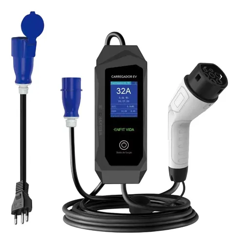 Carregador Portátil Carro Elétrico 7 Kw 32a Tipo2 Para Byd