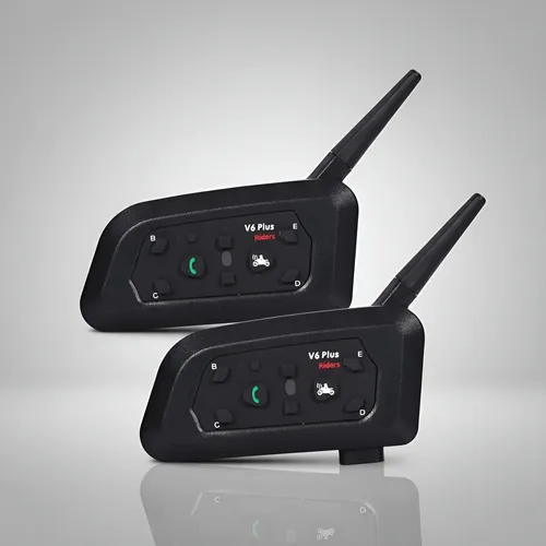 Comunicador Capacete V6 Plus 2 Unidades / Par Bluetooth 5.0