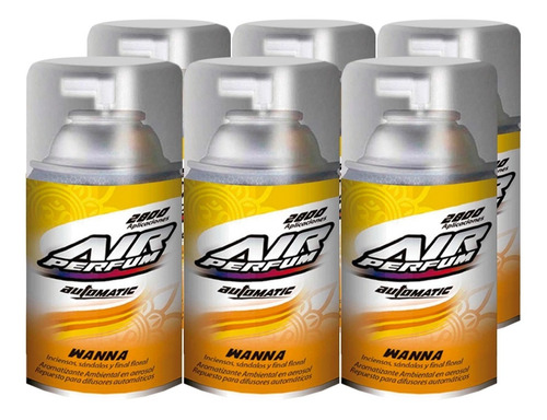 Aromatizante Automático En Aerosol Wanna 185grs Pack 6un