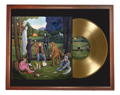 Dillom Post Mortem Tapa Lp Y Disco De Oro En Cuadro