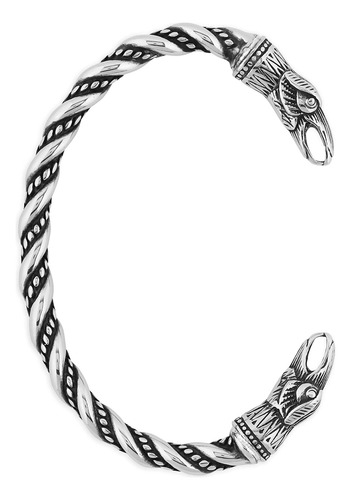 Haquil Brazalete Con Cabeza De Cuervo Vikingo Huginn Y De En