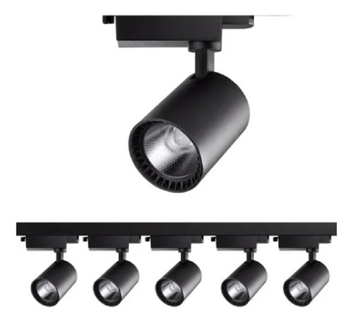 Trilho Eletrificado 9m + 14 Spots 15w Led Integrado