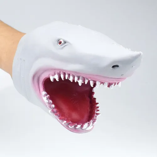 Tiburón Mano Marioneta For Historia Tpr Animal Cabeza Guant