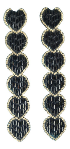 Galon Termoadhesivo Tira De Strass 278877 2.5cm Negro Strass