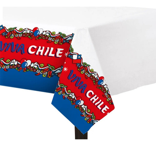 Mantel Viva Chile Fiestas Patrias Cotillón Activarte