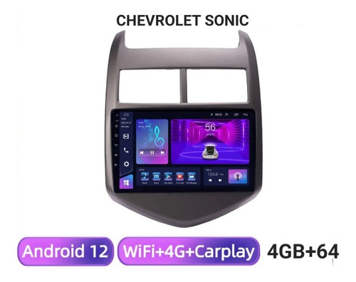 Radio Multimedia Chevrolet Sonic Android Carplay 4gb Camara