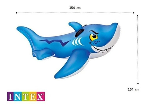 Flotador Inflable Para Montarse Tiburon 56567 Intex Piscina