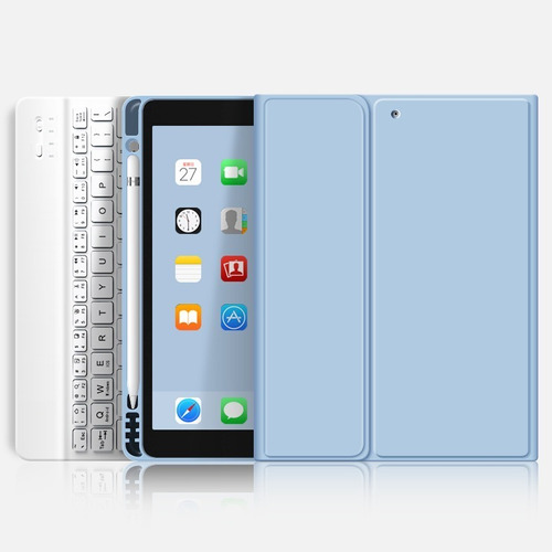 Funda C/teclado Para iPad 10.2  + Cristal Templado + Lápiz  