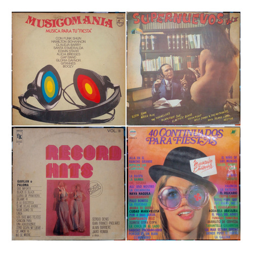 Lote N 2 De 10 Vinilos Lp Compilados Excelentes Boliche Estándar