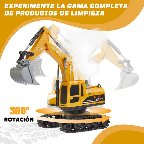 Rovtop 1:22 11 Chanals 2.4 Ghz Remote Control Excavator With Metal Pala, lights, Sounds and 2 Pala Headset Replacement Pala. Regalo de Navidad y cumpleaños para niños de 3 a 10 años.